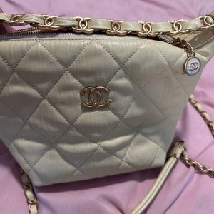 Yellow soft quilted bag